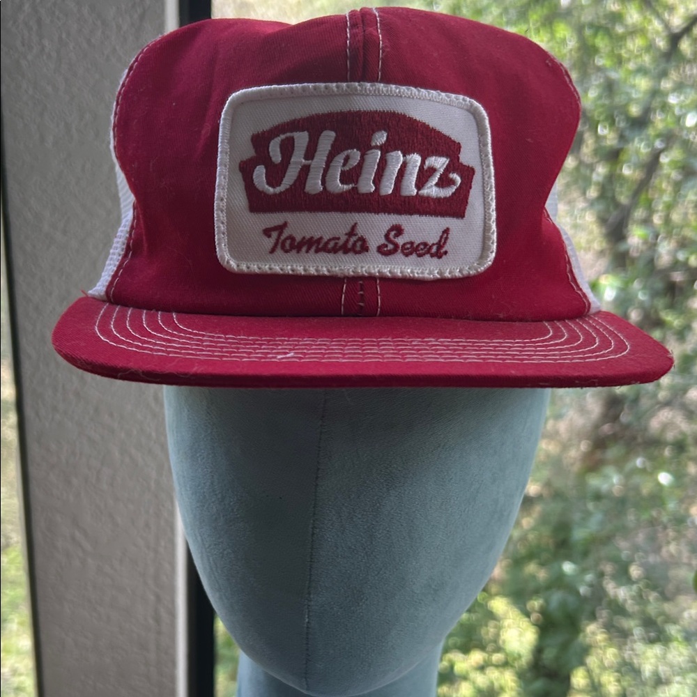 Heinz Tomato Seed Vintage Red Trucker Hat !!!